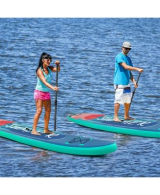 10 Feet Inflatable Stand Up Paddle Board with Backpack Leash Aluminum Paddle-L