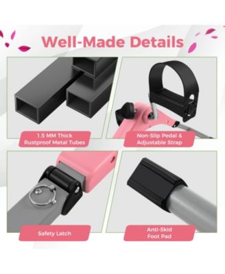 Under Desk Exercise Bike Pedal Exerciser with LCD Display for Legs and Arms Workout-Pink