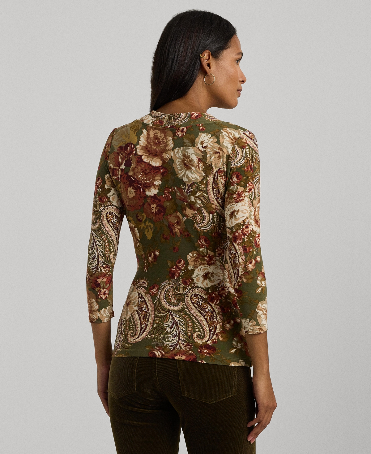 Lauren Ralph Lauren Women's Floral Stretch Jersey Top