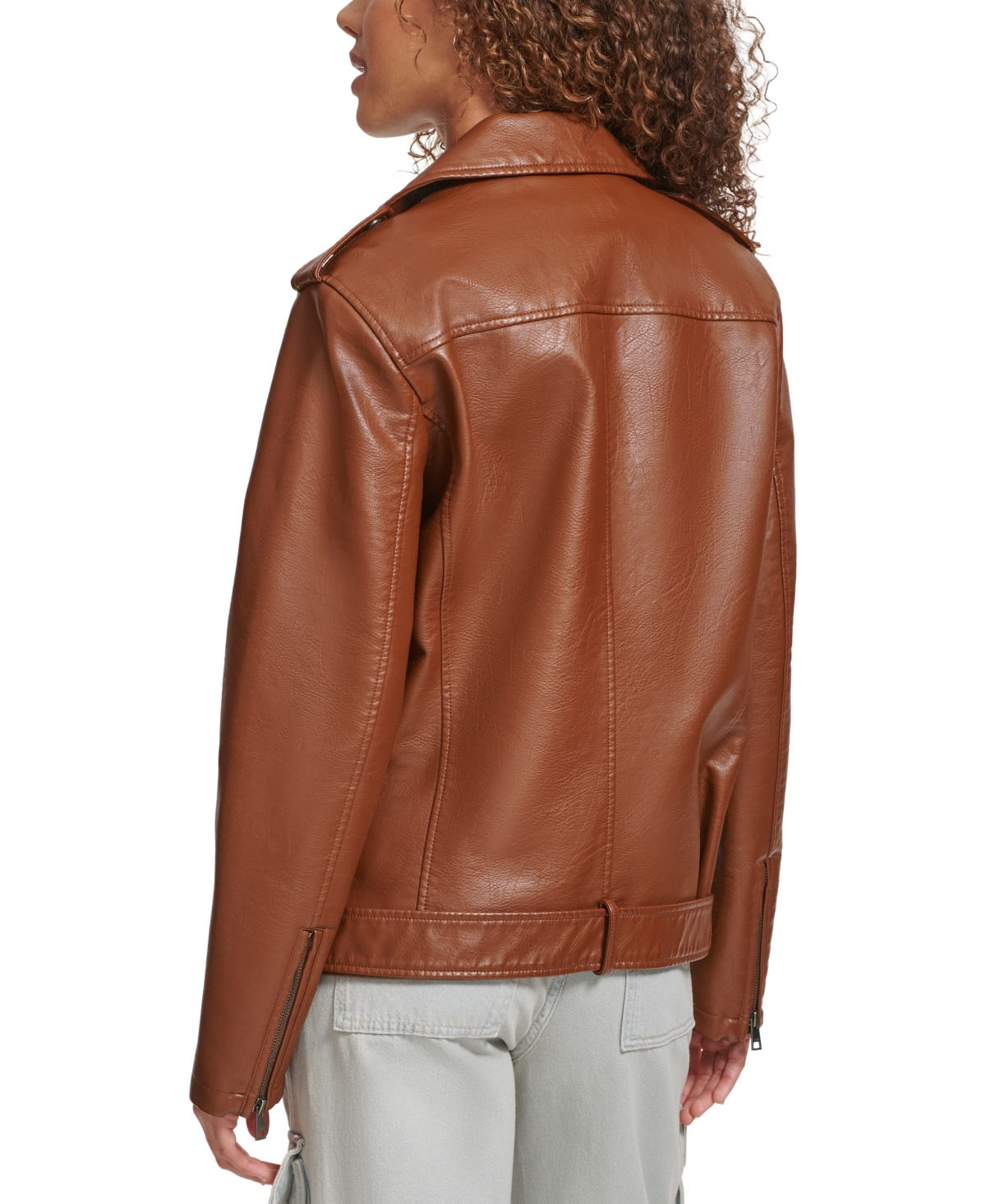 Levi's Women's Faux Leather Longline Belted Moto Jacket