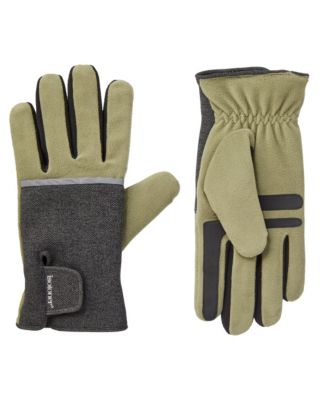 Men's Reflective Tech Stretch and Fleece Water Repellent Gloves with Touchscreen Technology