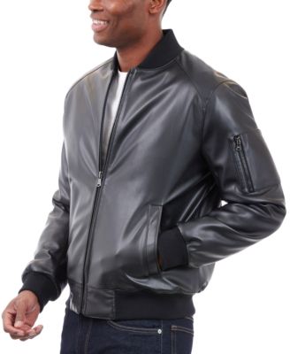 Men's Faux Leather Moto Jacket