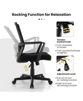 Ergonomic Desk Chair with Lumbar Support and Rocking Function