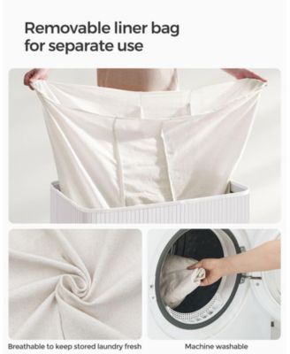 3-Section Laundry Hamper with Lid