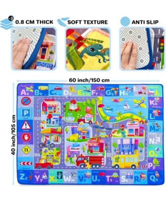 Super Soft Plush Surface ABC Playmat for Kids Toddlers & Infants