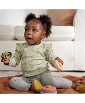 Onesies Baby Girls Long Sleeve Bodysuits, 2-pack