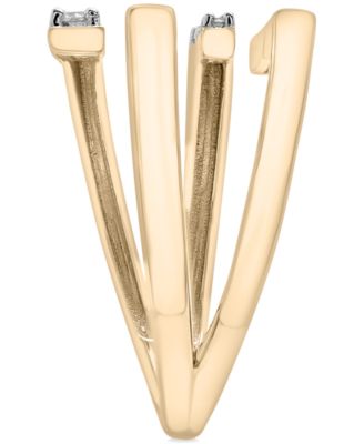 Diamond MultiRow Wrap Ring (1/4 ct. t.w.) in 10k Gold, Created for Macy's