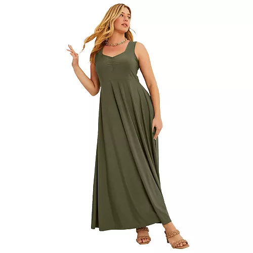women's june + vie sleeveless sweetheart dress
