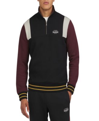 Ben Sherman - Men's Regular-Fit Colorblocked 1/4-Zip Sweatshirt