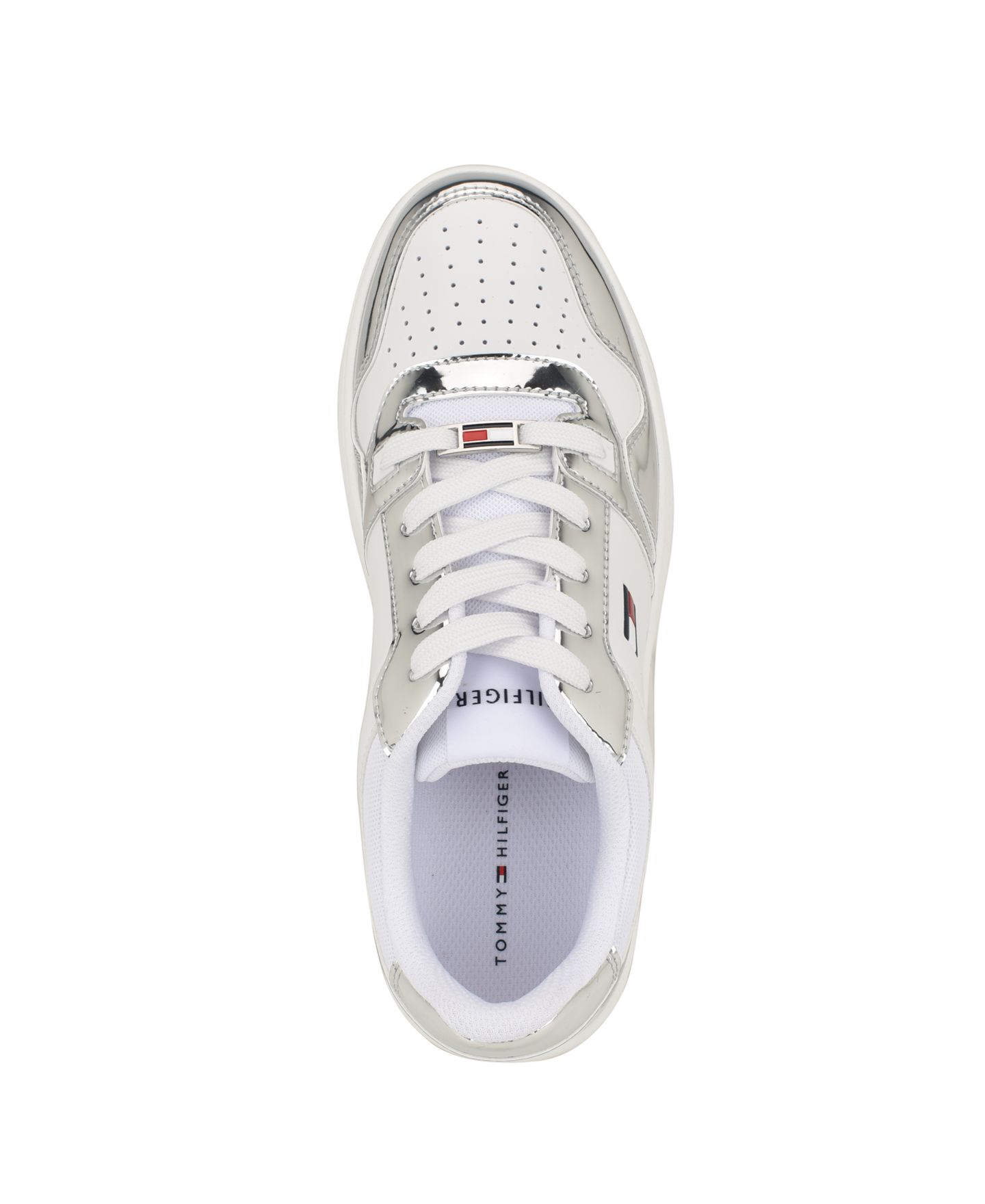 Женские кроссовки Tommy Hilfiger Twigye Lace-Up, цвет: Серебряный / Белый — фото 4