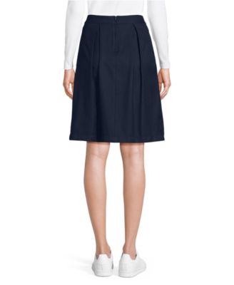 Women's School Uniform Solid Pleated Skort Top of Knee