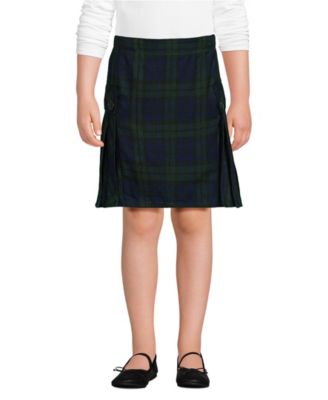 Lands End Little Girls Side Pleat Plaid Skort Above the Knee - Classic navyevergreen plaid 44$