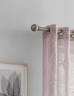 Stella Linen Look 76" W x 63" L Grommet Window Panel Set