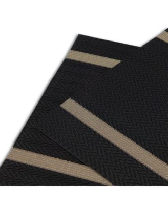 Annandale Texteline Outdoor Dining Set Textured Design Reversible 12" x 18" Rectangular Placemats Set of 6