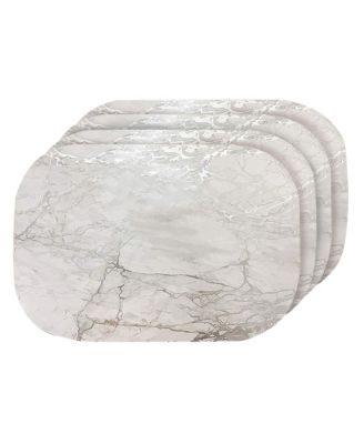 Marble Cork Place Mats, Washable Placemats , 12" x 18" Set of 4, Heat Resistant Placemats, Non Slip, Table Mat, Table Placemats