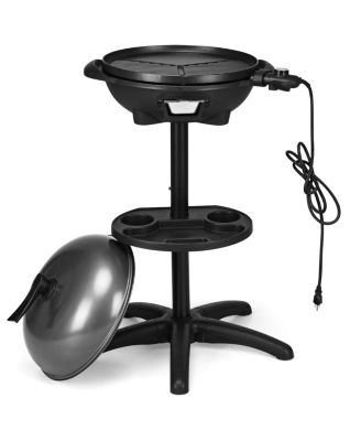 1350 W Outdoor Electric BBQ Grill with Removable Stand