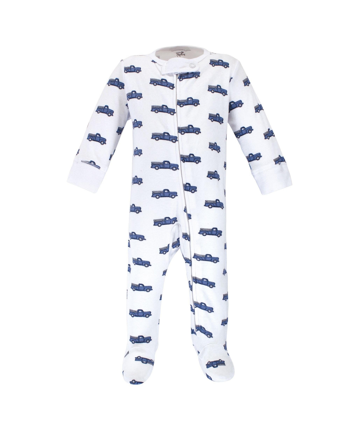 Touched by Nature Baby Boys Baby Organic Cotton Zipper Sleep and Play 3pk,- Truck