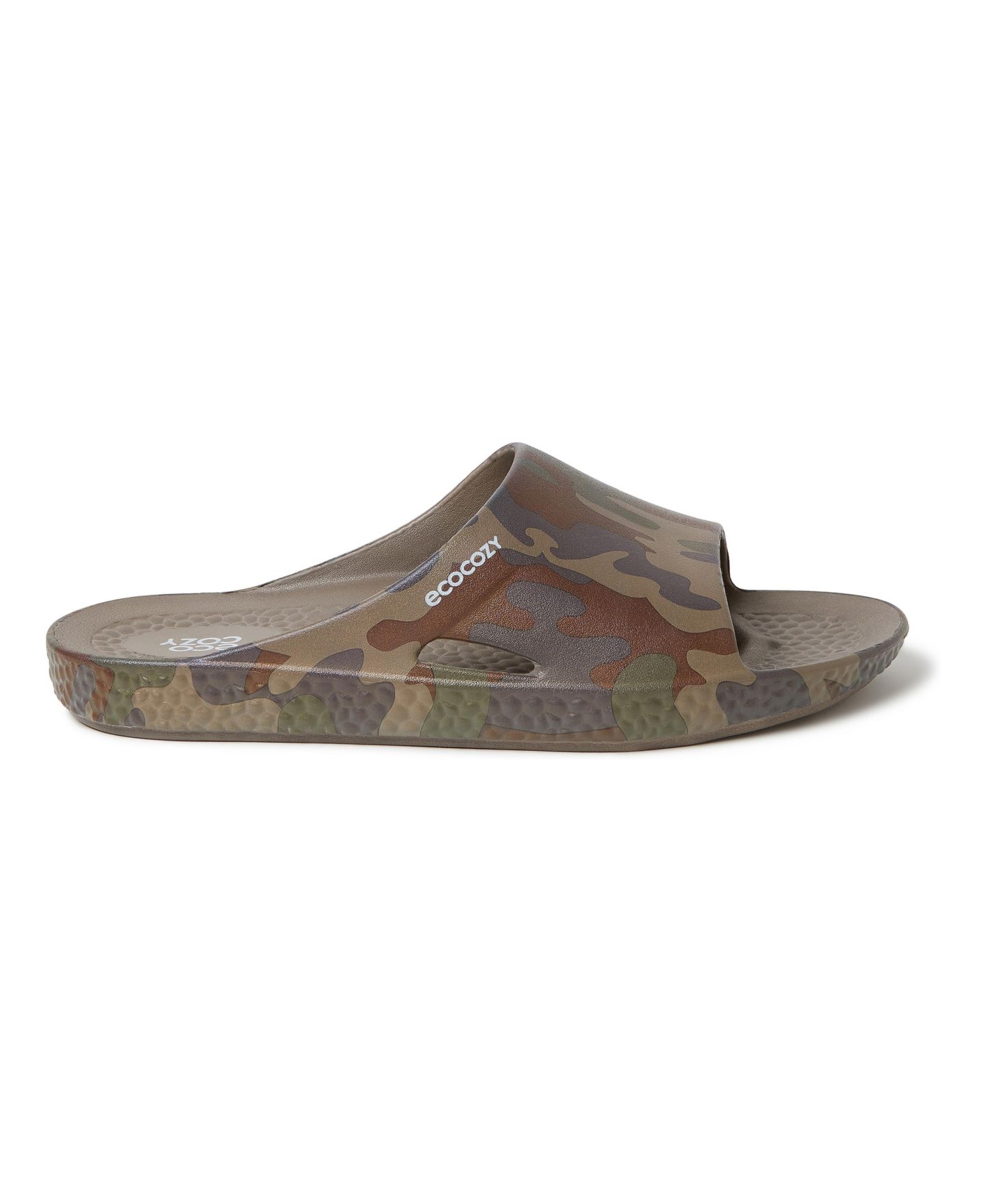 Мужские сандалии Dearfoams EcoCozy Sustainable Comfort Slide Sandal, цвет: Камуфляж — фото 4