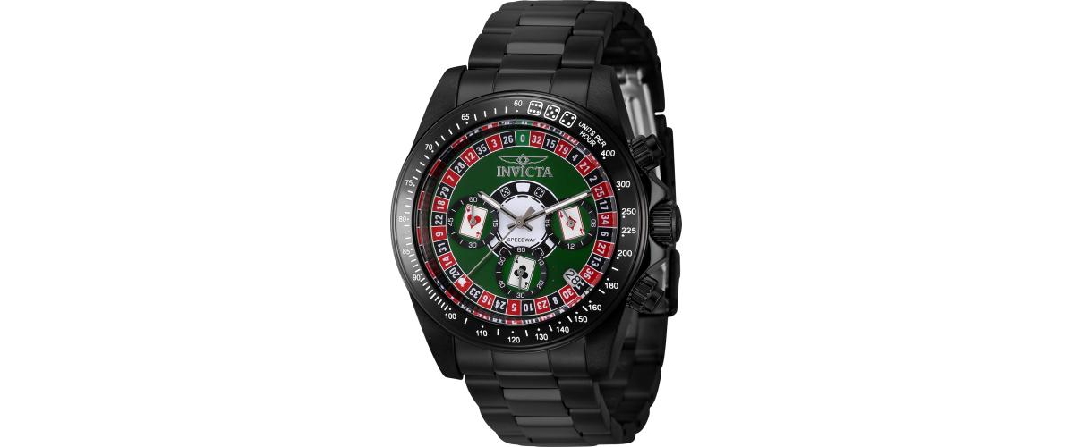 Invicta Men's 44645 Speedway Quartz Chronograph Green Dial Watch - Green