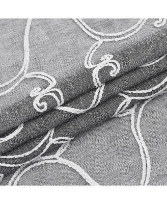 Sophia Linen Look 76" W x 84" L Grommet Window Panel Set