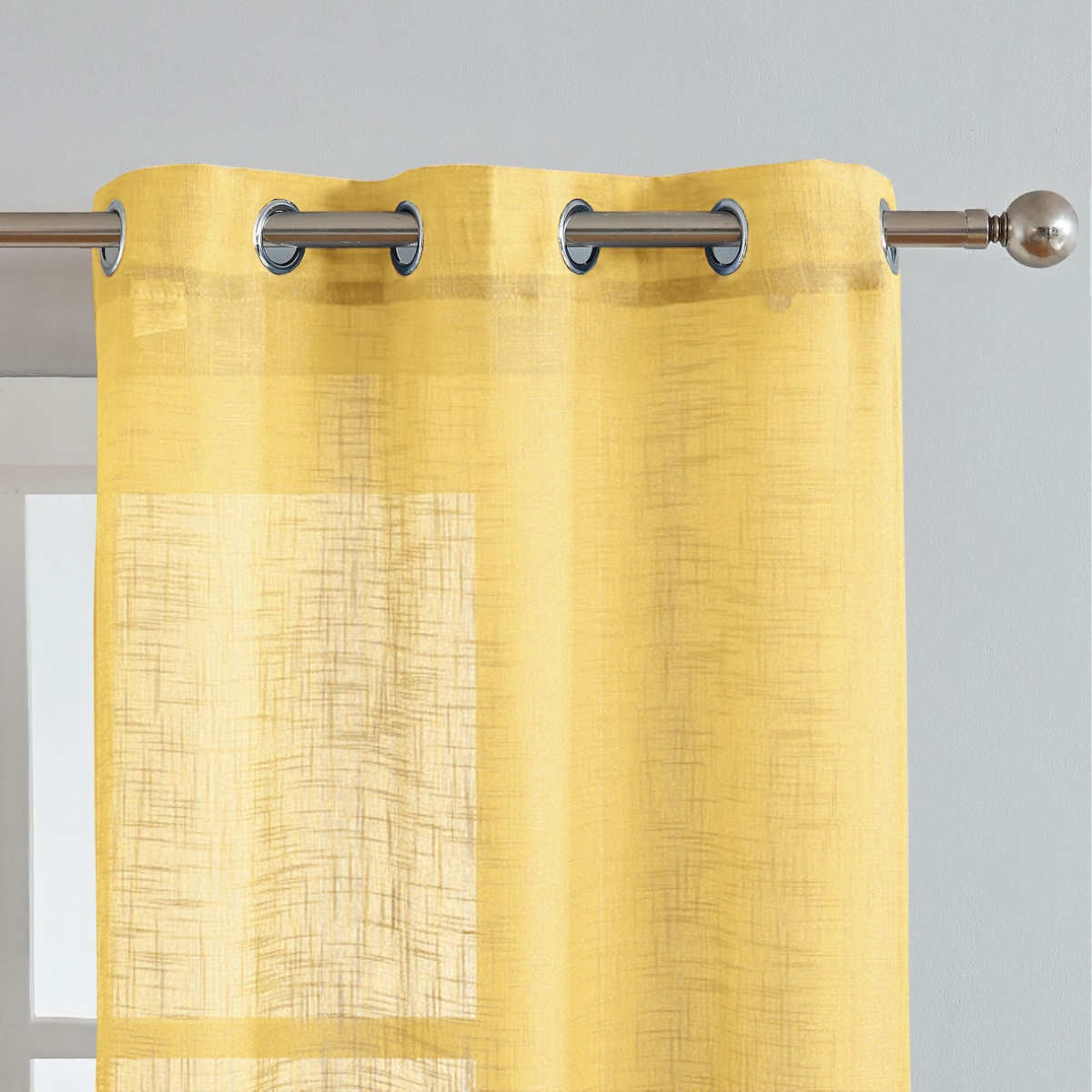 Dainty Home Hannah Linen Textured Light Filtering Window Panel Set, 76