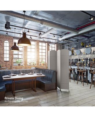 4 Panel Room Divider Panel, 6 ft. Tall Extra Wide Double Hinged Panels - Folding Privacy Screens