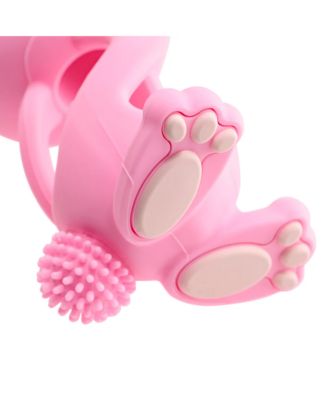 Bobbie Bunny Baby Teether Toy Rose Pink | Twist & Bounce Teething Toy