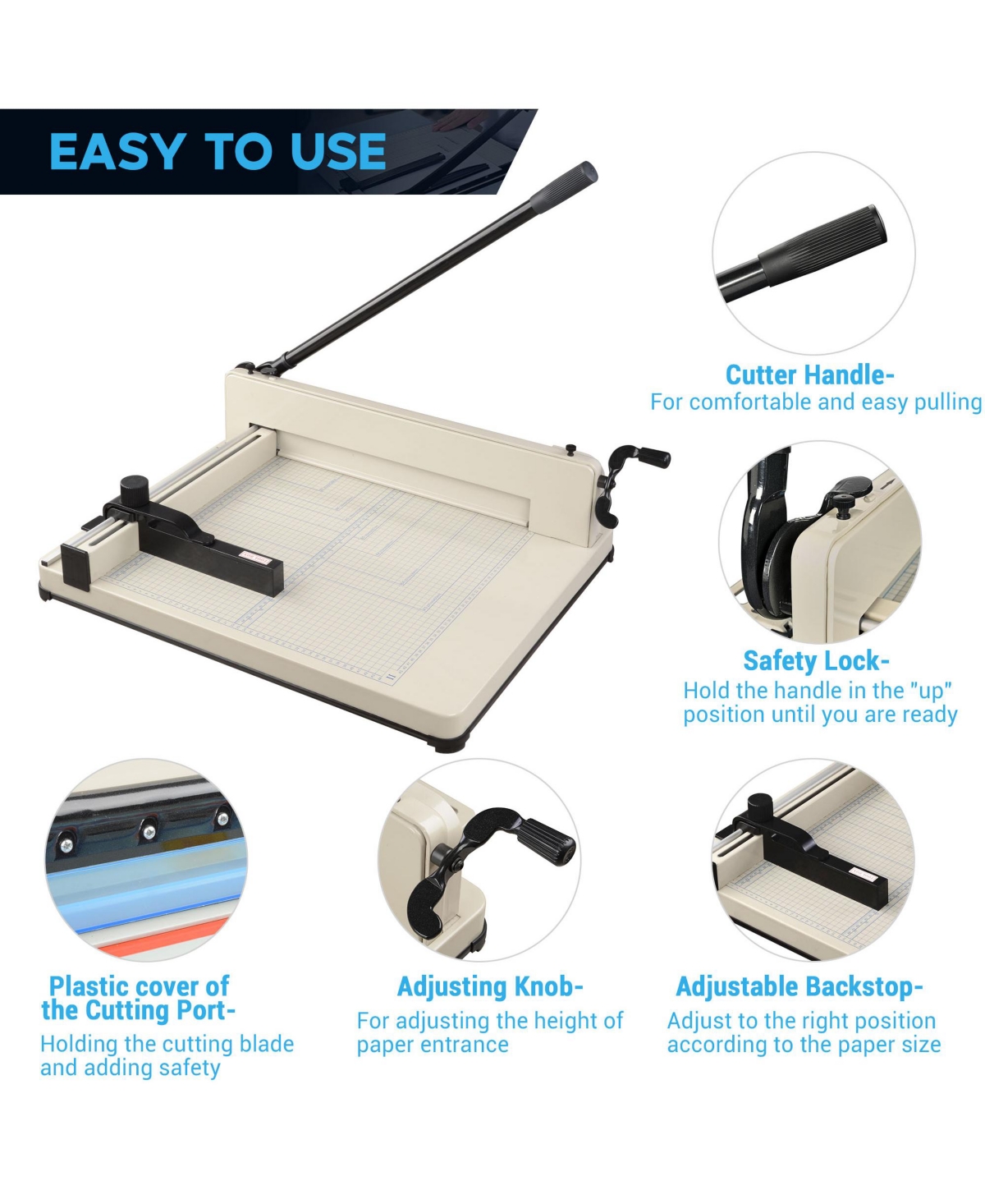 Yescom 17” Blade A3 Large Paper Cutter Guillotine 400 Sheets Cutting Craft Trimmer