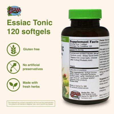 Essiac Tonic - 120 Softgels