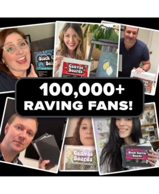 20 Pk Black Canvas Boards 8x10