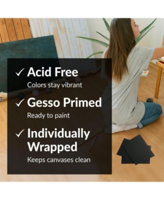 20 Pk Black Canvas Boards 8x10