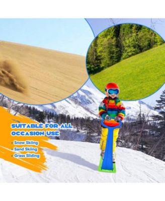 1-Rider Snow Scooter with Grip Handle-Blue