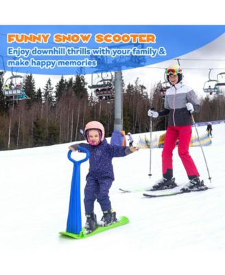 1-Rider Snow Scooter with Grip Handle-Blue