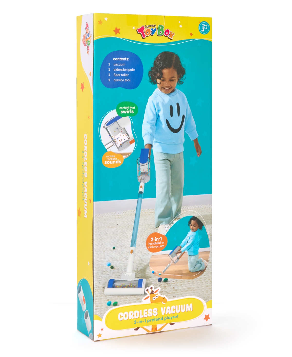 Geoffrey's Toy Box Cordless Vacuum 2-in-1 Pretend Playset In No Color
