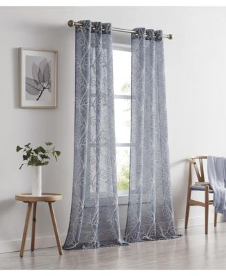 Stella Linen Look 76" W x 96" L Grommet Window Panel Set