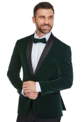 Men's Slim-Fit Velvet Shawl Lapel Tuxedo Set