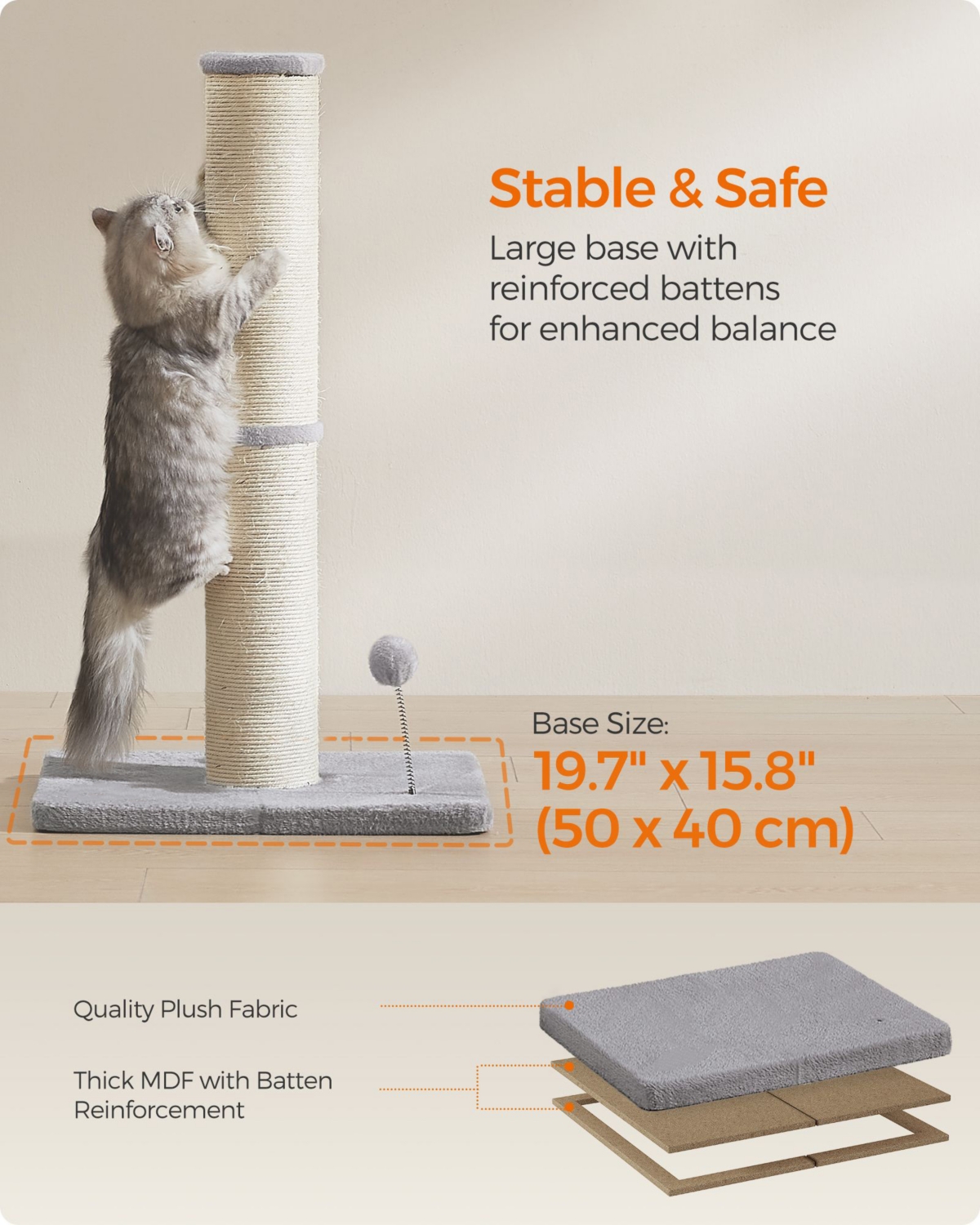 Slickblue Scratcher for Kittens, Small & Cats: Compact Design with Durable Sisal Posts