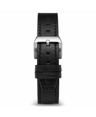 Gun Metal 22mm Ecco Leather Watch Strap – Quick-Release