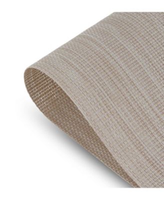 Natural Shimmer Texteline Outdoor Dining Set Textured Design Reversible 12" x 18" Rectangular Placemats Set of 6