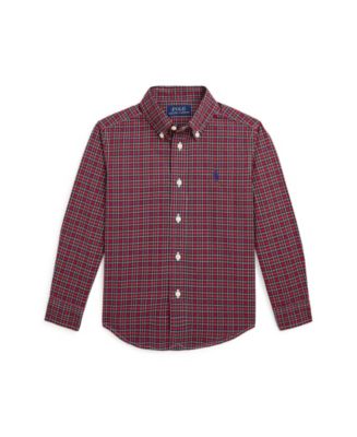 Polo Ralph Lauren Toddler and Little Boys Plaid Poplin Shirt