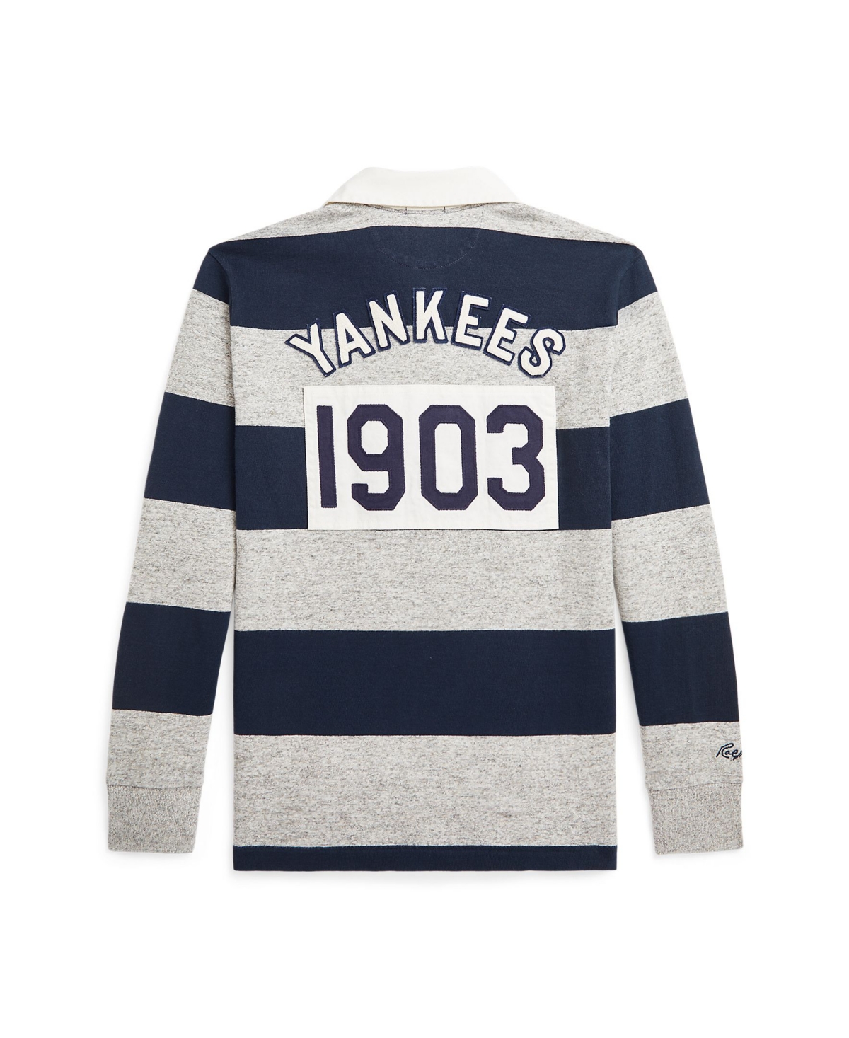 Polo Ralph Lauren Big Boys Yankees Rugby Shirt In Aviator Navy,loft Heather