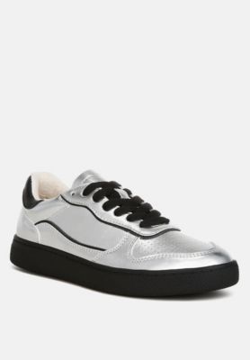 Kyniska Metallic Faux Leather Everyday Sneakers