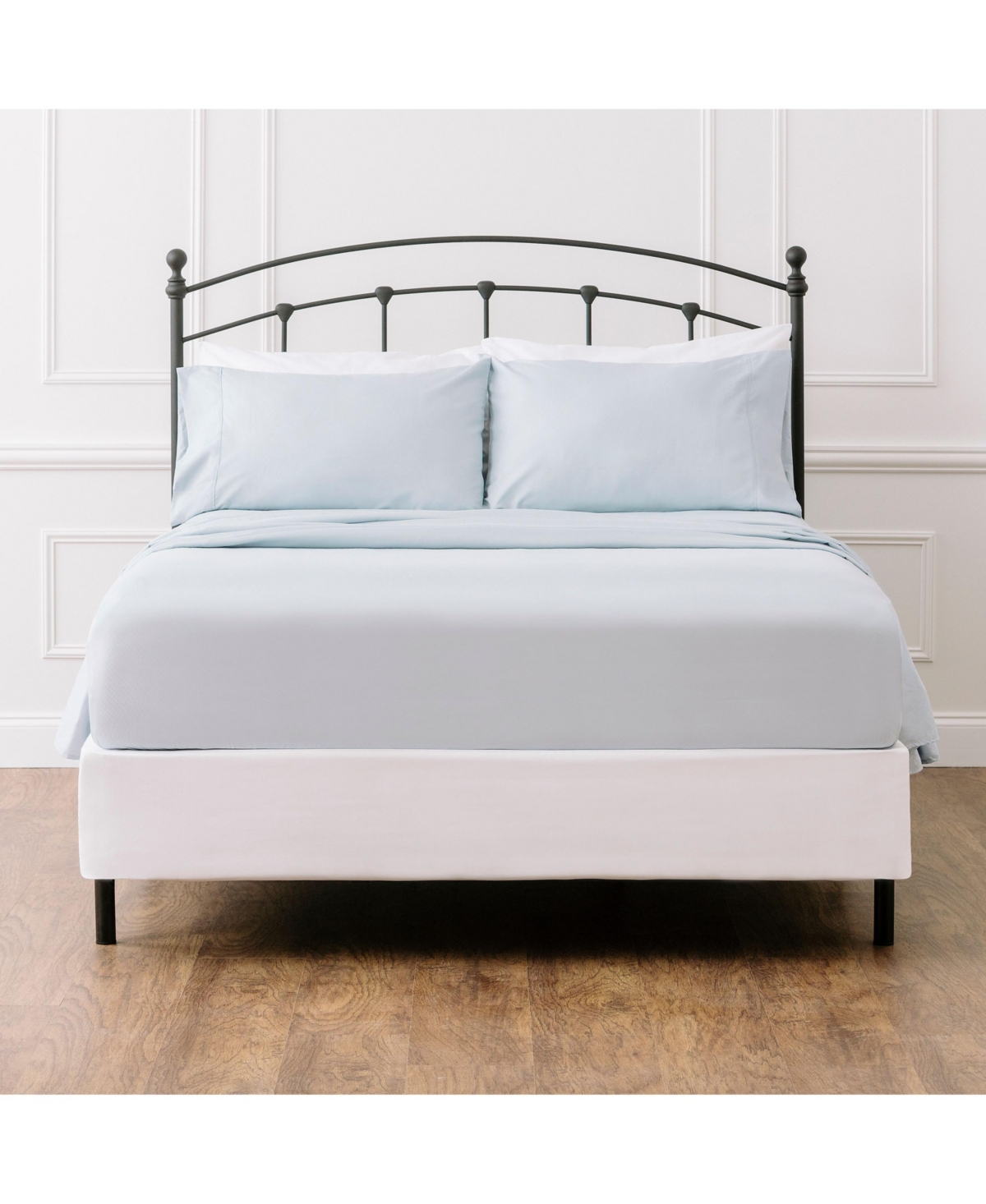Chanasya Premium Embossed Light Gray Size Bed Sheets Set 3-Piece - Soft Stripe Diamond Pattern 1 Flat Sheet 1 Fitted Sheet 1 Pillowcase - Wrinkle