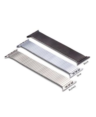 Twist-O-Flex Band Compatible For Use With The Apple Watch (series 1-8) 38/40/41mm in Silver and Size 13