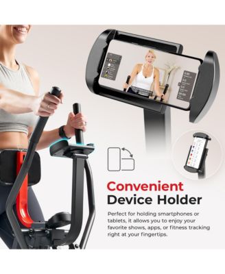 Smart Air Walk Cross Trainer Elliptical Machine Glider w/Performance LCD Monitor, Low-Impact, 30 Inch Stride and Exclusive SunnyFit App Bluetooth Connectivity - SF-E902S