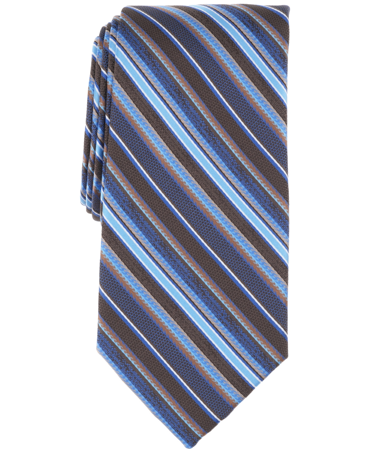 Perry Ellis Men's Holdren Stripe Tie In Brown