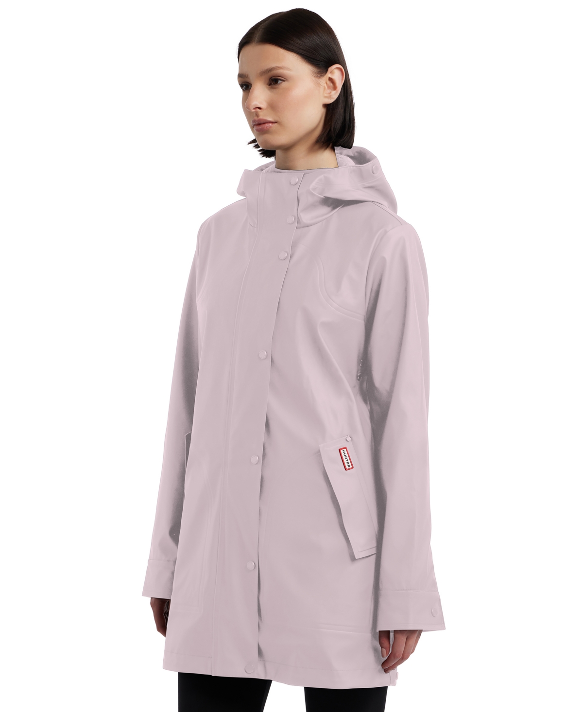 Hunter Women's Hooded Rubberized Waterproof Rain Coat