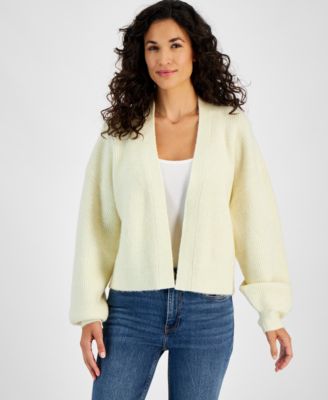 On 34th - Women's Cropped Open-Front Long-Sleeve Cardigan