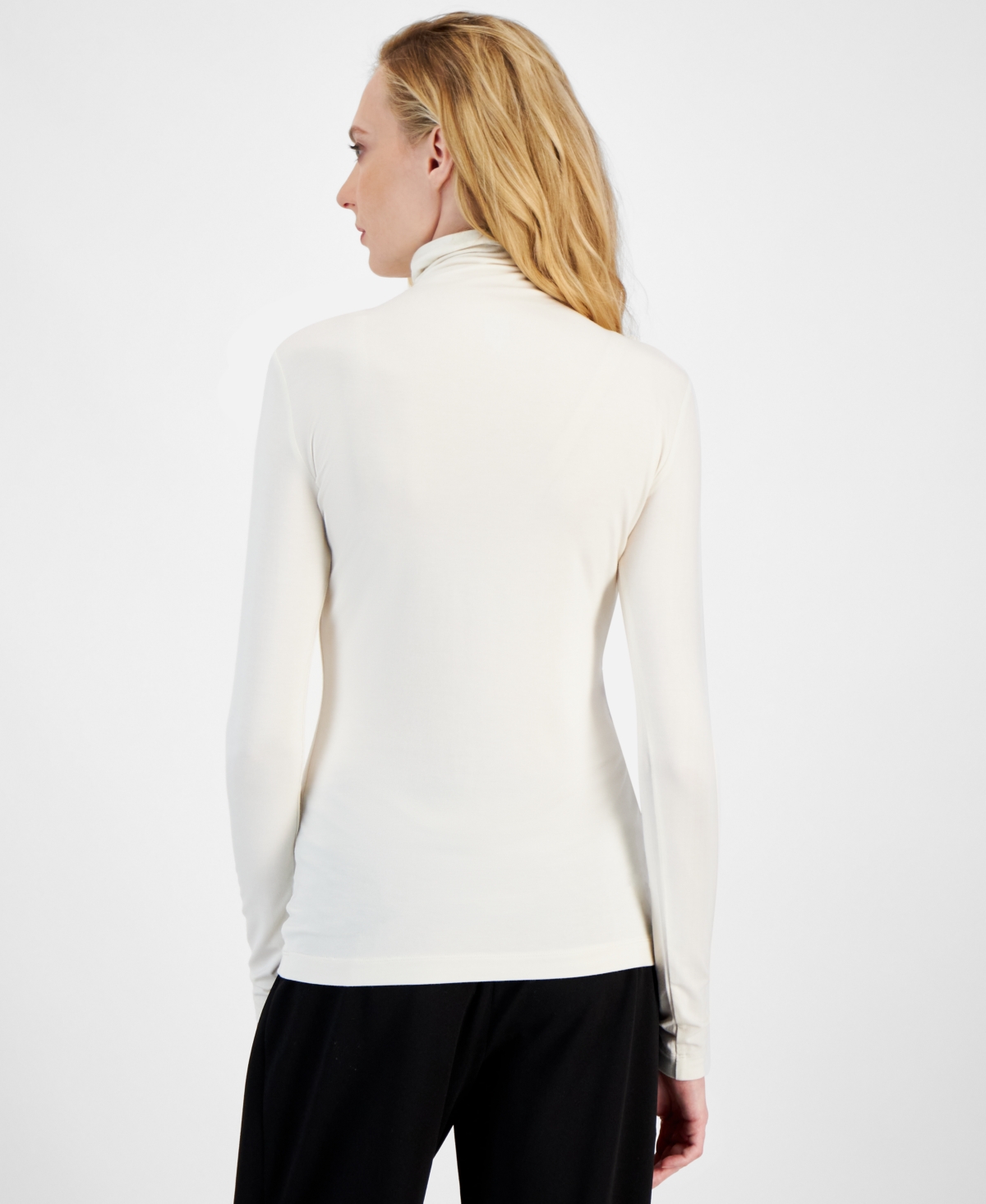 Anne Klein Women's Turtleneck Long-Sleeve Jersey Top