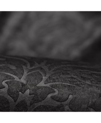 Premium 2-Panel Embellish Embossed Blackout Curtains - 3-in-1 Back Tab, Rod Pocket, Ring Tab - for Windows Living Room Bedroom - Room Darkening Drapes 52 x 108 Inches - Taupe